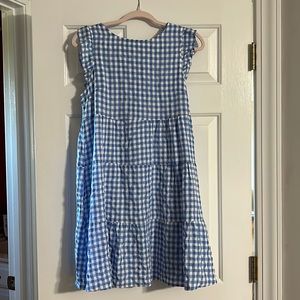 Gingham tiered dress